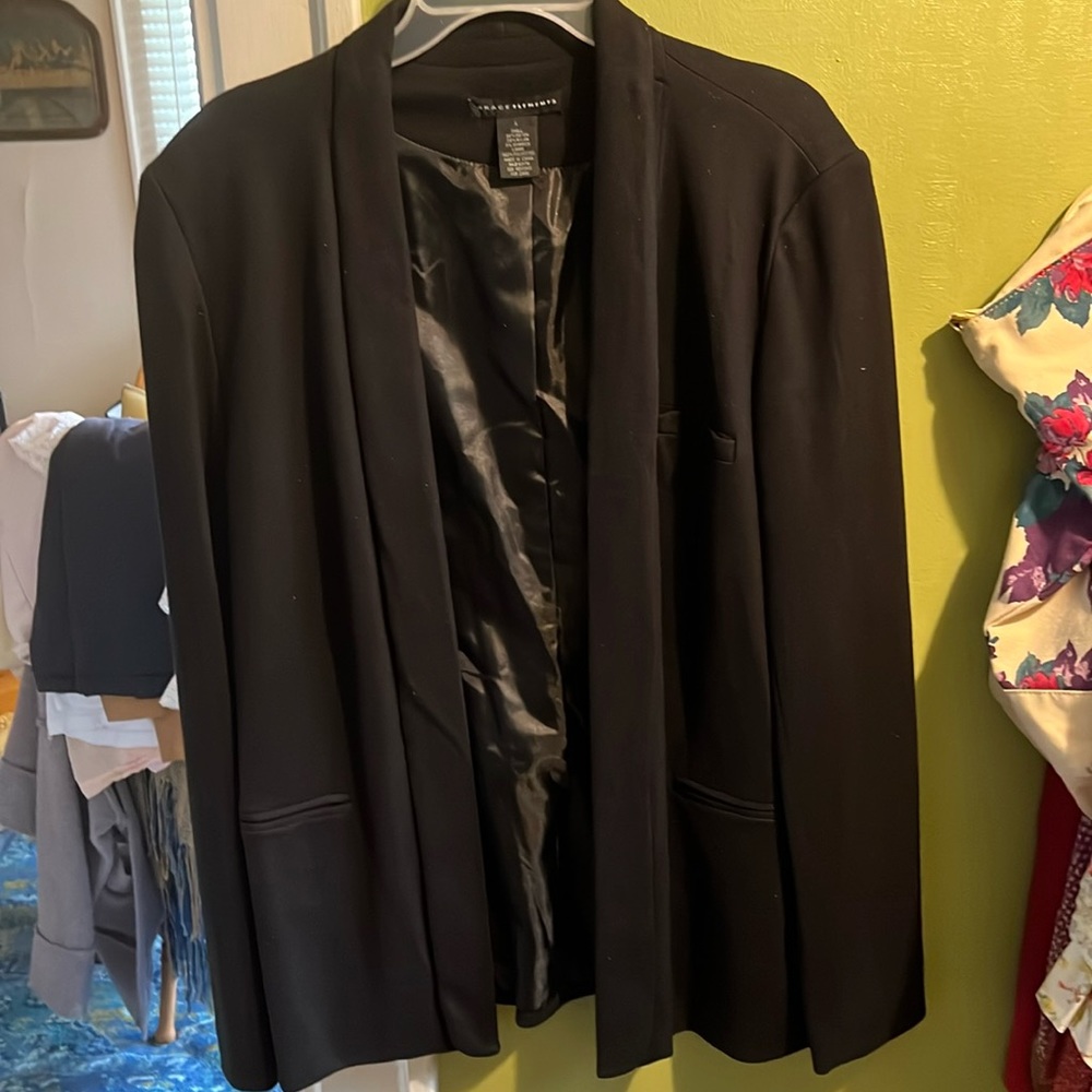Grace Elements Black Open Front Blazer Style Jack… - image 1
